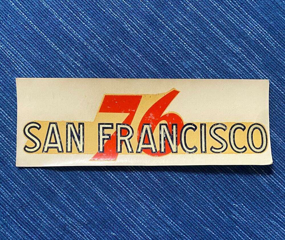Vintage Union 76 Oil San Francisco California Decal Gas Station Travel Souvenir